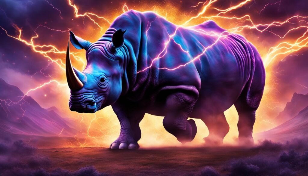 Great Rhino Megaways Wild symbol